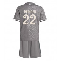 Real Madrid Antonio Rudiger #22 Tredje Tröja Barn 2024-25 Kortärmad (+ Korta byxor)